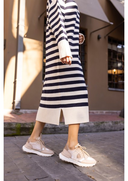 Muçi Kadın Siyah Parasut Kumaş Garnili Sneaker