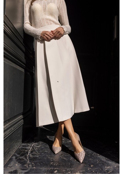 Brice Kadin Bej Desenli Stiletto fırsatları