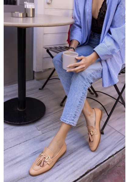 Tenna Kadın Nude Findik Puskullu Babet indirimleri