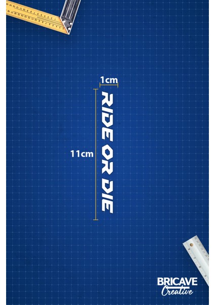 Ride Or Die Yazı Jdm Motosiklet Kask Etiket Sticker 11X1CM fiyatları