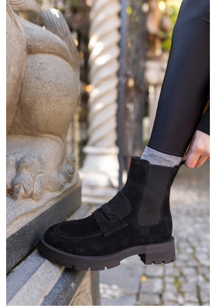 Rupert Kadın Siyah Gercek Deri Bot modelleri