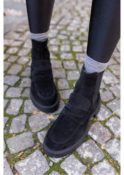 Rupert Kadın Siyah Gercek Deri Bot