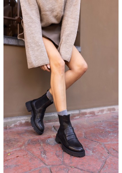 Rupert Kadın Siyah Gercek Deri Bot fırsatları