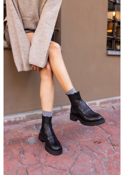 Rupert Kadın Siyah Gercek Deri Bot indirimleri