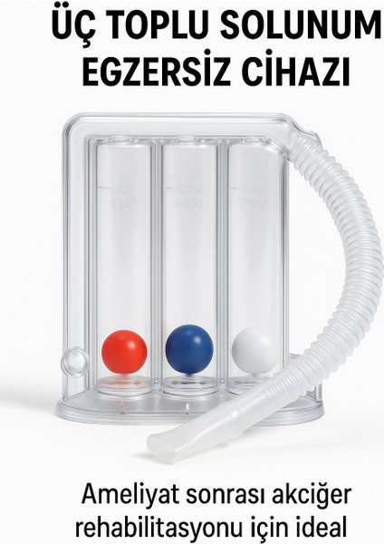 Triflo 3 Toplu Solunum Nefes Egzersiz Cihazı