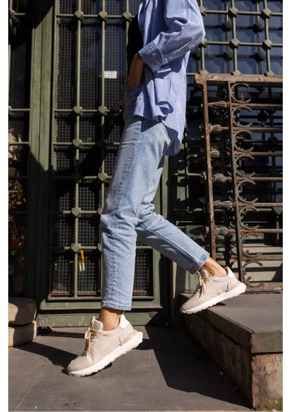 Robi Kadin Siyah Keten Sneaker