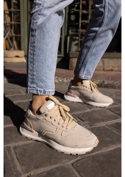 Robi Kadin Siyah Keten Sneaker