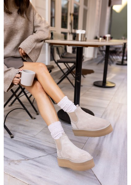 Icary Kadin Desert Tutun Gercek Deri Suet Ultramini Bot fiyatları