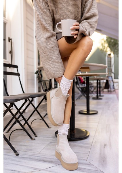 Icary Kadin Desert Tutun Gercek Deri Suet Ultramini Bot indirimleri