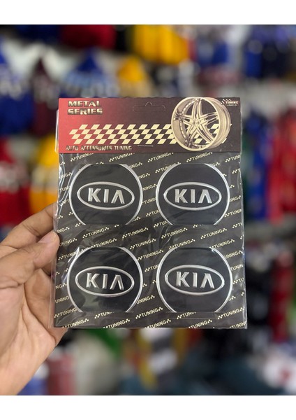 Universal Araç Uyumlu, Kia Jant Göbeği Arması, Sticker 4'lü Set 60MM fiyatları