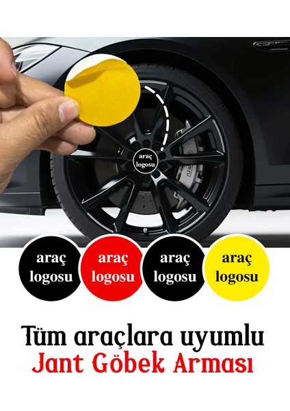 Universal Araç Uyumlu, Kia Jant Göbeği Arması, Sticker 4'lü Set 60MM fırsatları
