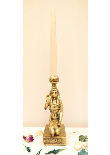 Mısır Tanrıçası Biblo Şamdan Mumluk Ev Dekor Tasarım Hediyelik modelleri