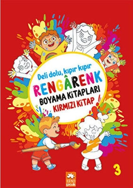 Rengarenk Boyama Kitabı 3 - Kırmızı Kitap