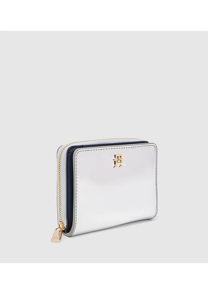 Orta Boy Fermuarlı Metalik Kapaklı Kadın Gri Cüzdan AW0AW18037PE6 fiyatları