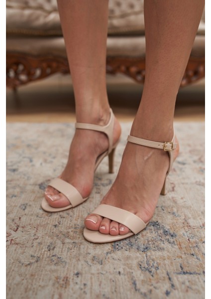 Bathilda Kadın Nude Tek Bant Topuklu Ayakkabi