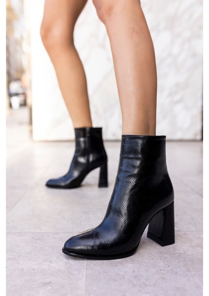 Tanton Kadın Leopar Kalın Topuklu Bootie modelleri