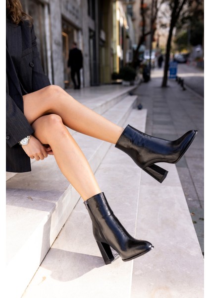 Tanton Kadın Leopar Kalın Topuklu Bootie fırsatları