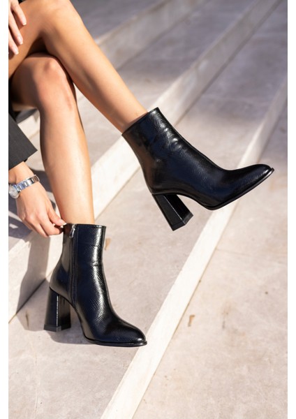 Tanton Kadın Leopar Kalın Topuklu Bootie indirimleri