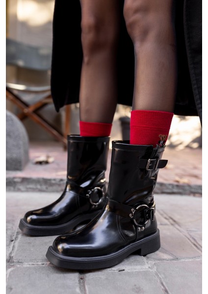 Kenny Kadin Siyah Açma Biker Bot