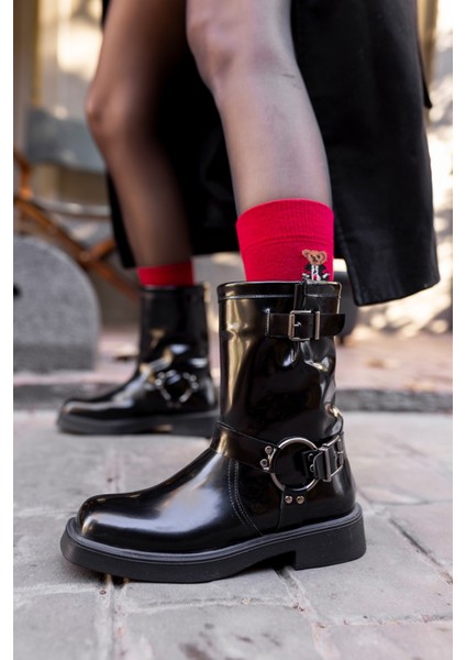 Kenny Kadin Siyah Açma Biker Bot fiyatları