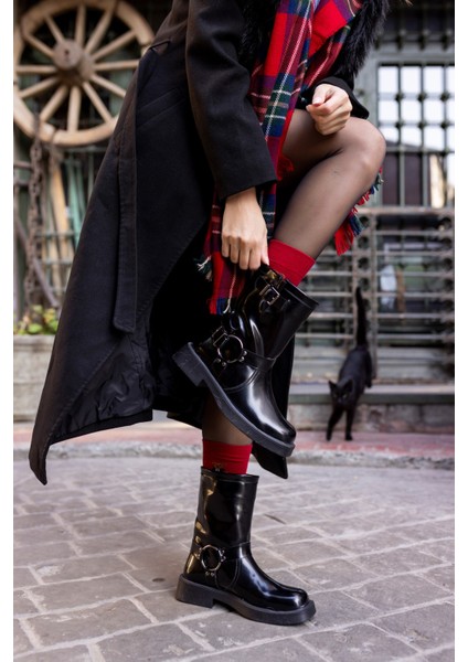 Kenny Kadin Siyah Açma Biker Bot fırsatları