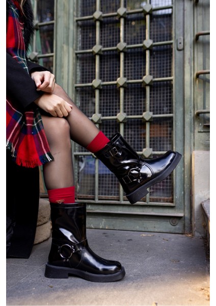 Kenny Kadin Siyah Açma Biker Bot indirimleri