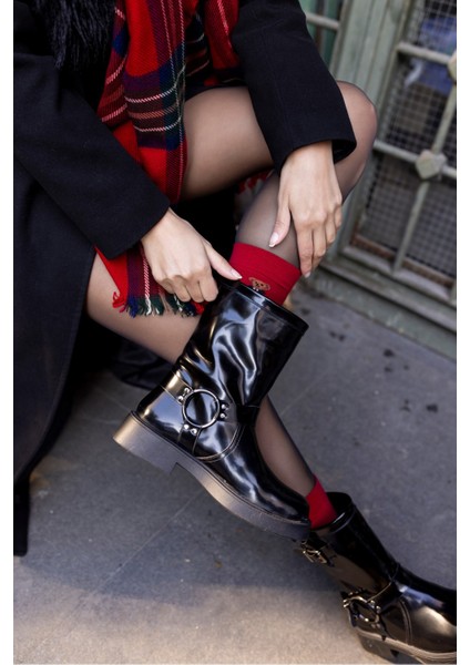 Kenny Kadin Siyah Açma Biker Bot