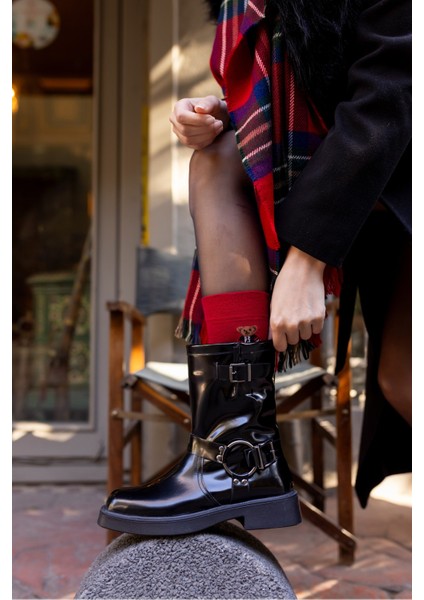 Kenny Kadin Siyah Açma Biker Bot