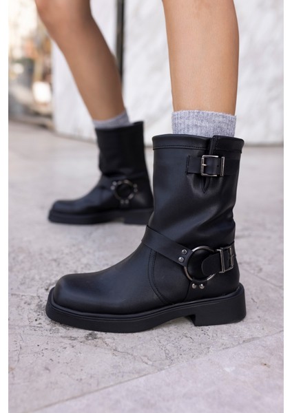 Kenny Kadin Siyah Açma Biker Bot