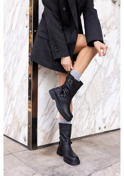 Kenny Kadin Siyah Açma Biker Bot fırsatları