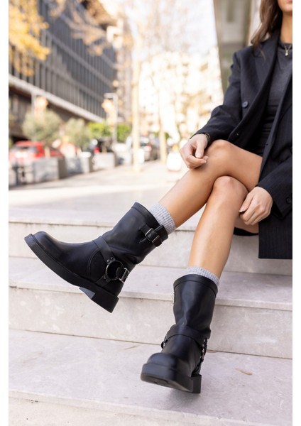 Kenny Kadin Siyah Açma Biker Bot indirimleri