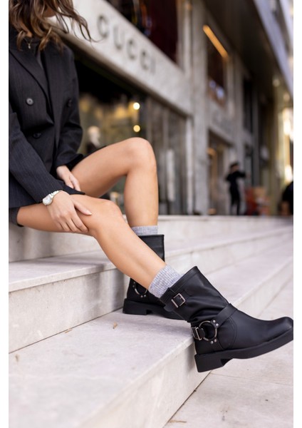 Kenny Kadin Siyah Açma Biker Bot