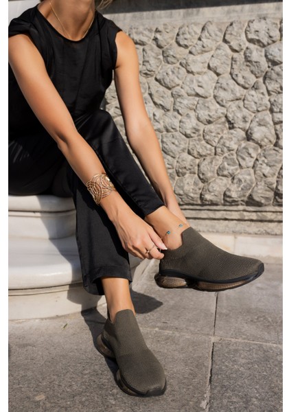 Kiahh Kadın Haki Trıko Airtabanli Sneaker modelleri