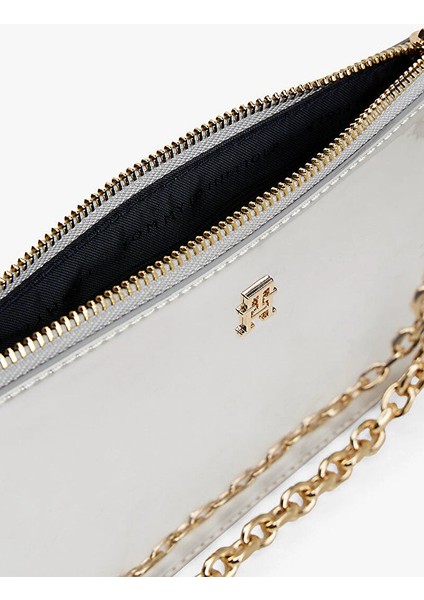 Th Icon Metalik Zincirli Omuz Kadın Gri Cüzdan AW0AW18219PE6 fırsatları