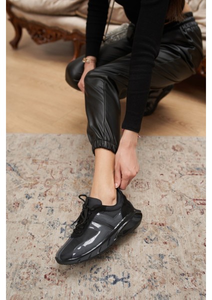 Fabiana Kadın Siyah Paraşüt Seffaf Detay Airtaban Sneakers indirimleri