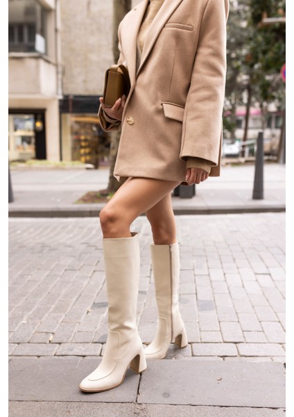 Nexus Kadın Siyah Topuklu Çizme