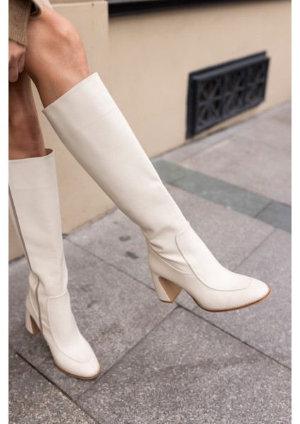 Nexus Kadın Siyah Topuklu Çizme