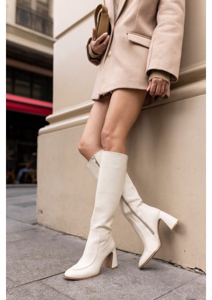 Nexus Kadın Siyah Topuklu Çizme