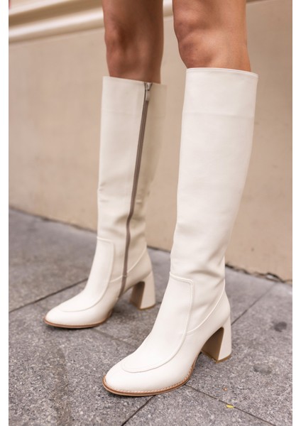 Nexus Kadın Siyah Topuklu Çizme