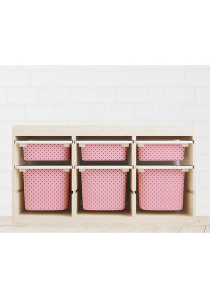 Trofast Kalp Temalı Sticker - Çocuk Odası Oyuncak Düzenleme Etiketi - Dayanıklı Folyo