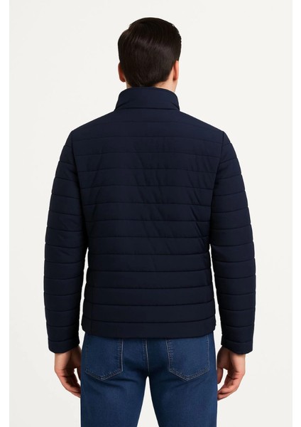Erkek Bomber Mont Ceket – Su Itici Kumaş, Kapitone Astarlı, Fermuarlı, Kışlık - Lacivert fiyatları