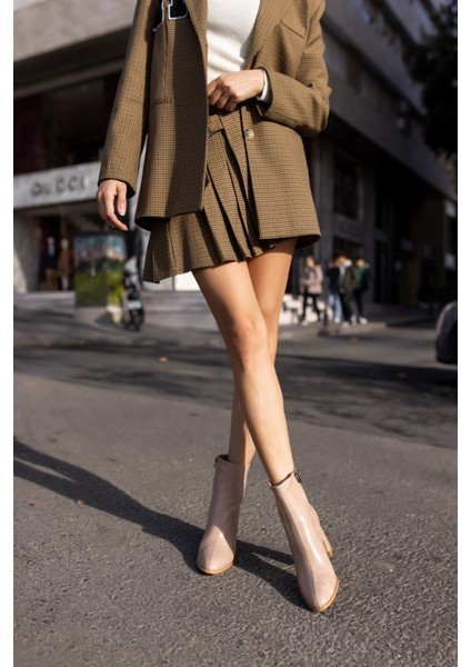 Tanton Kadın Leopar Kalın Topuklu Bootie modelleri