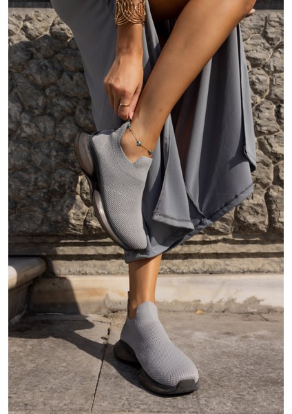 Kiahh Kadın Haki Trıko Airtabanli Sneaker