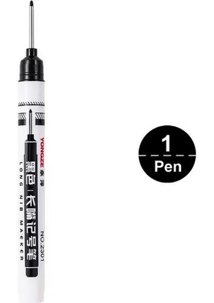 Derin Konum Işaretleme Kalemi, Marangoz, Mobilya, Demir Doğrama, Duvar, 1 Adet, Siyah Renk