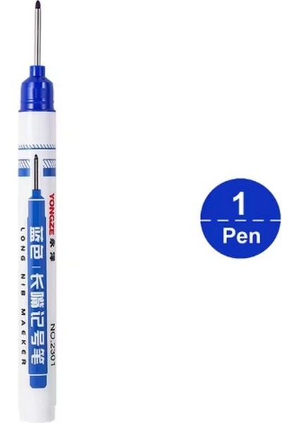 Derin Konum Işaretleme Kalemi, Marangoz, Mobilya, Demir Doğrama, Duvar, 1 Adet, Mavi Renk