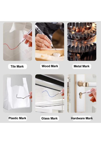 Derin Konum Işaretleme Kalemi, Marangoz, Mobilya, Demir Doğrama, Duvar, 1 Adet, Kırmızı Renk modelleri