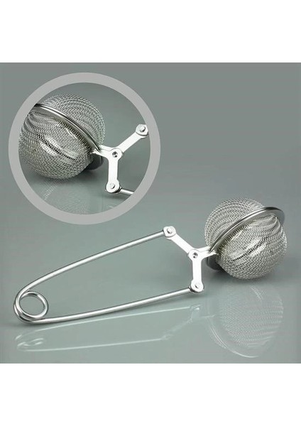 Paslanmaz Metal Pratik Kolay Bitki Çayı Demleme Süzgeci Aparatı