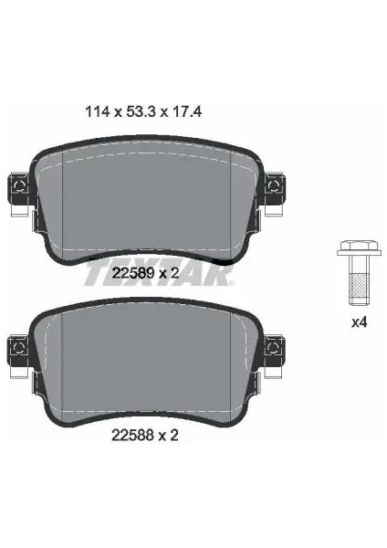 2258801 Arka Fren Balatasi 155253721 1617936880 1673603880