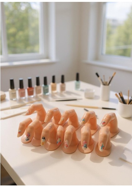 Ocean Eğitim Parmağı - Protez Tırnak Uygulama Parmak Modeli 10 Lu Paket