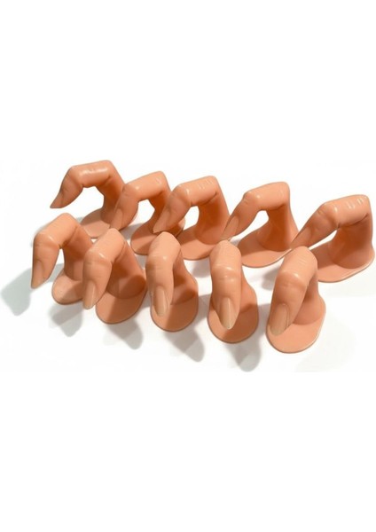 Ocean Eğitim Parmağı - Protez Tırnak Uygulama Parmak Modeli 10 Lu Paket modelleri